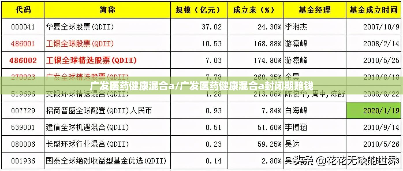 广发医药健康混合a/广发医药健康混合a封闭期赔钱
