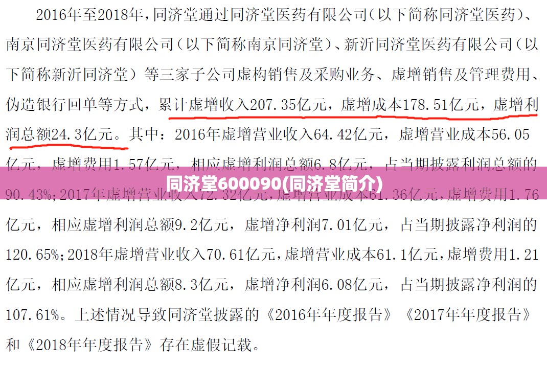 同济堂600090(同济堂简介)