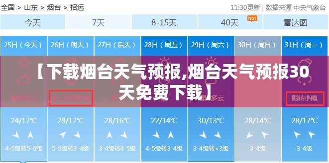 【下载烟台天气预报,烟台天气预报30天免费下载】