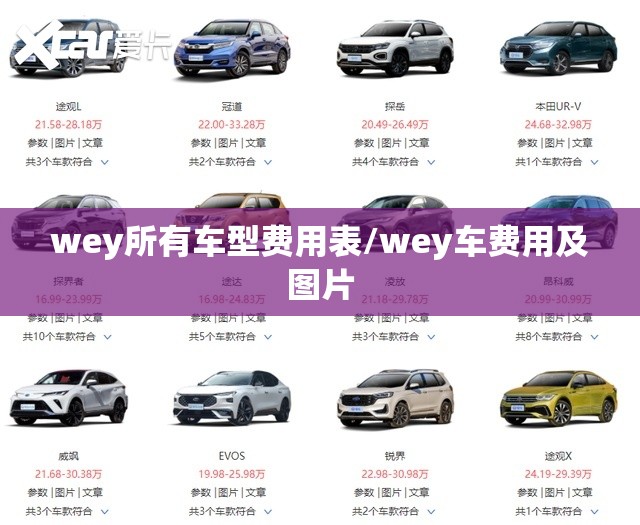 wey所有车型费用表/wey车费用及图片