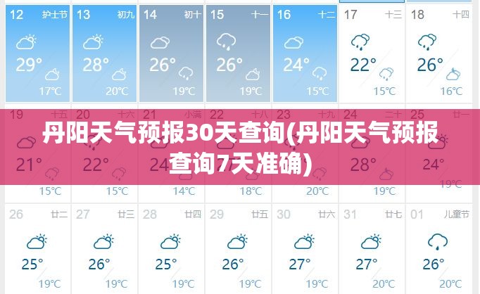 丹阳天气预报30天查询(丹阳天气预报查询7天准确) 丹阳天气预报30天查询(丹阳天气预报查询7天准确)