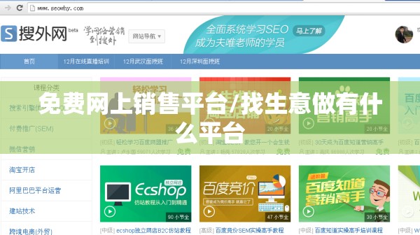 免费网上销售平台/找生意做有什么平台
