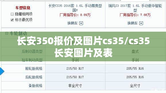 长安350报价及图片cs35/cs35长安图片及表