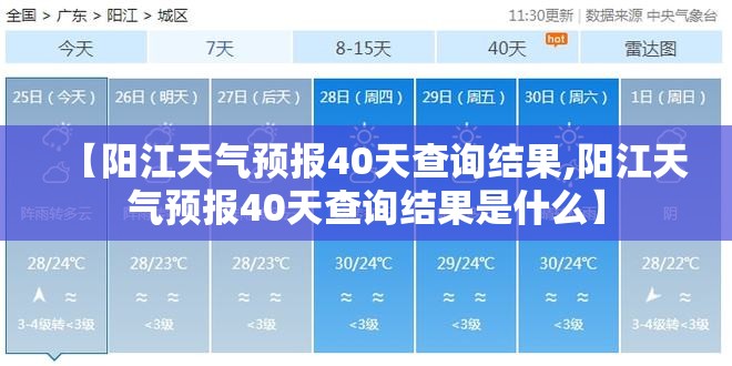 【阳江天气预报40天查询结果,阳江天气预报40天查询结果是什么】