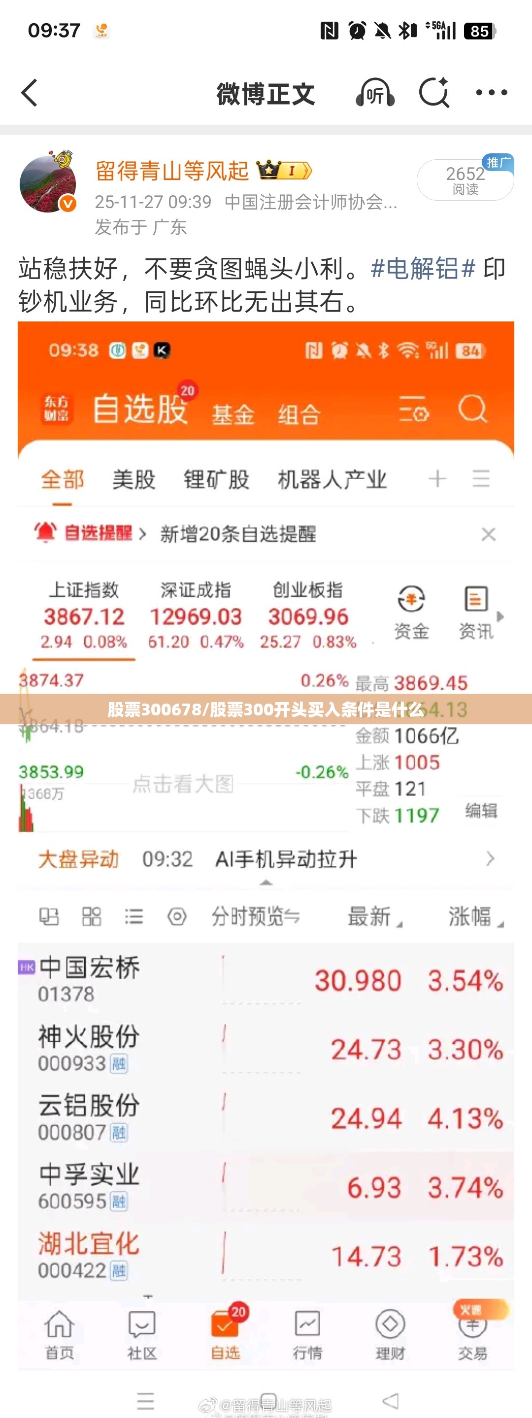 股票300678/股票300开头买入条件是什么 股票300678/股票300开头买入条件是什么