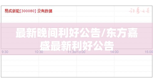 最新晚间利好公告/东方嘉盛最新利好公告