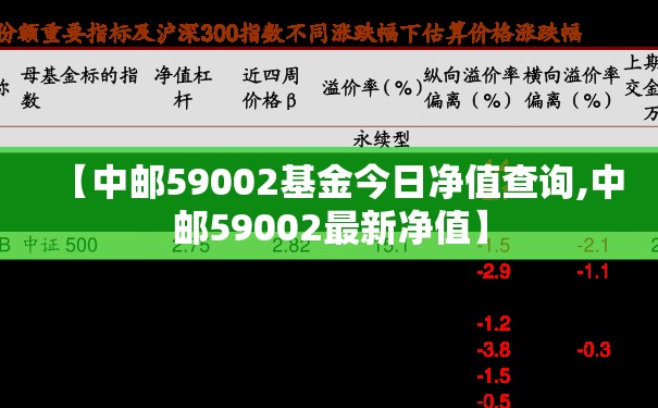 【中邮59002基金今日净值查询,中邮59002最新净值】