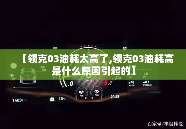 【领克03油耗太高了,领克03油耗高是什么原因引起的】