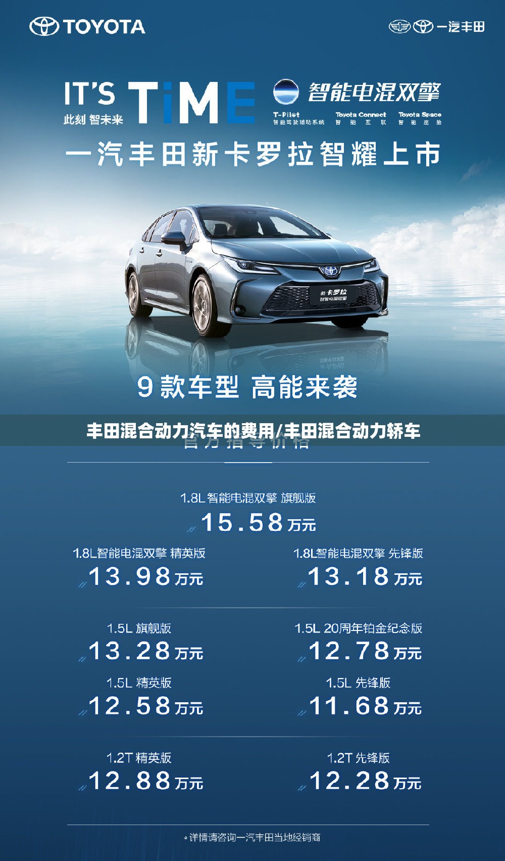 丰田混合动力汽车的费用/丰田混合动力轿车