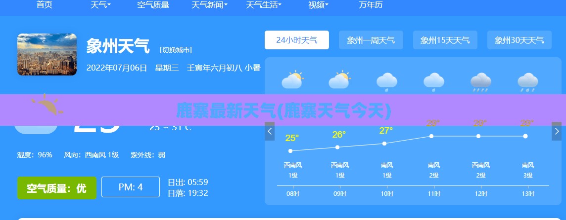 鹿寨最新天气(鹿寨天气今天)