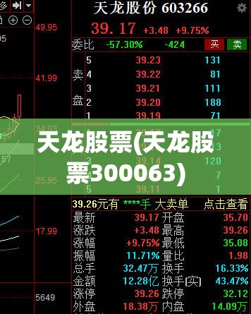天龙股票(天龙股票300063)