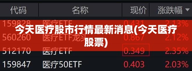 今天医疗股市行情最新消息(今天医疗股票) 今天医疗股市行情最新消息(今天医疗股票)