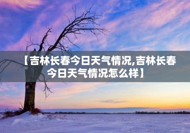 【吉林长春今日天气情况,吉林长春今日天气情况怎么样】