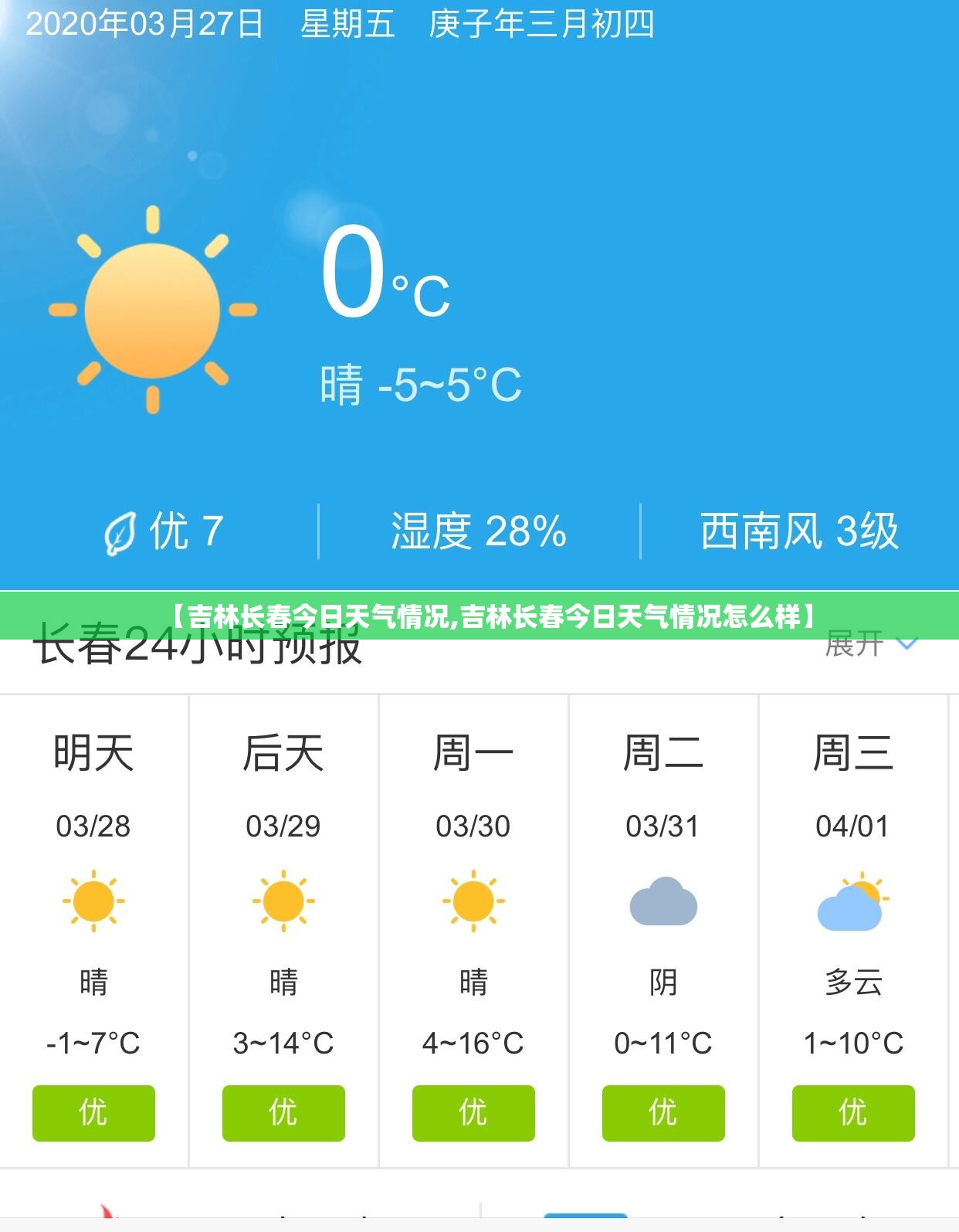 【吉林长春今日天气情况,吉林长春今日天气情况怎么样】
