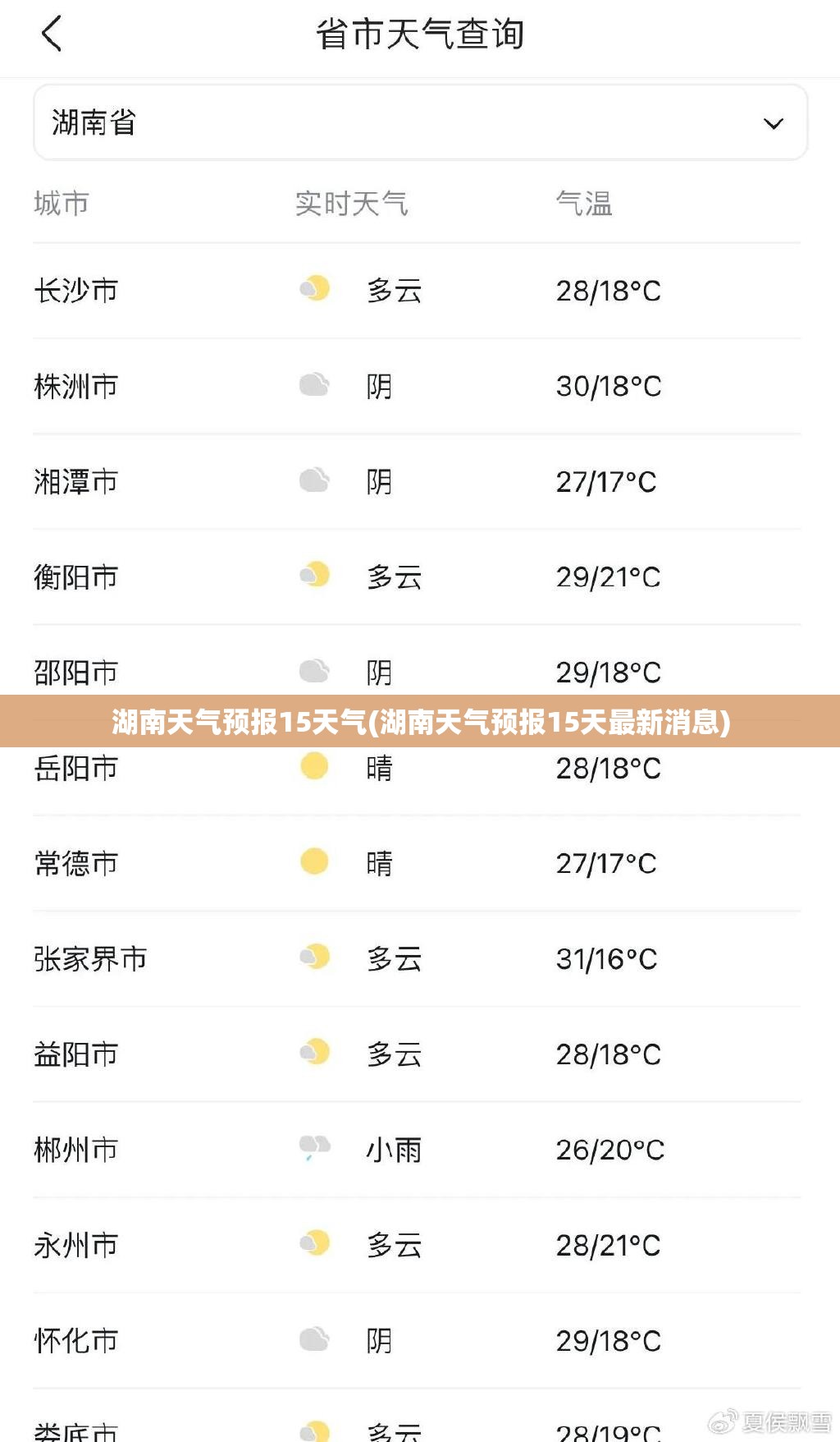 湖南天气预报15天气(湖南天气预报15天最新消息) 湖南天气预报15天气(湖南天气预报15天最新消息)