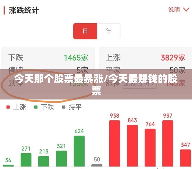 今天那个股票最暴涨/今天最赚钱的股票