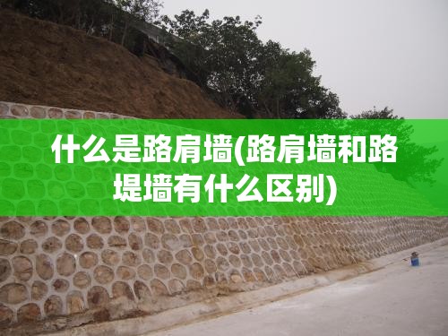 什么是路肩墙(路肩墙和路堤墙有什么区别)