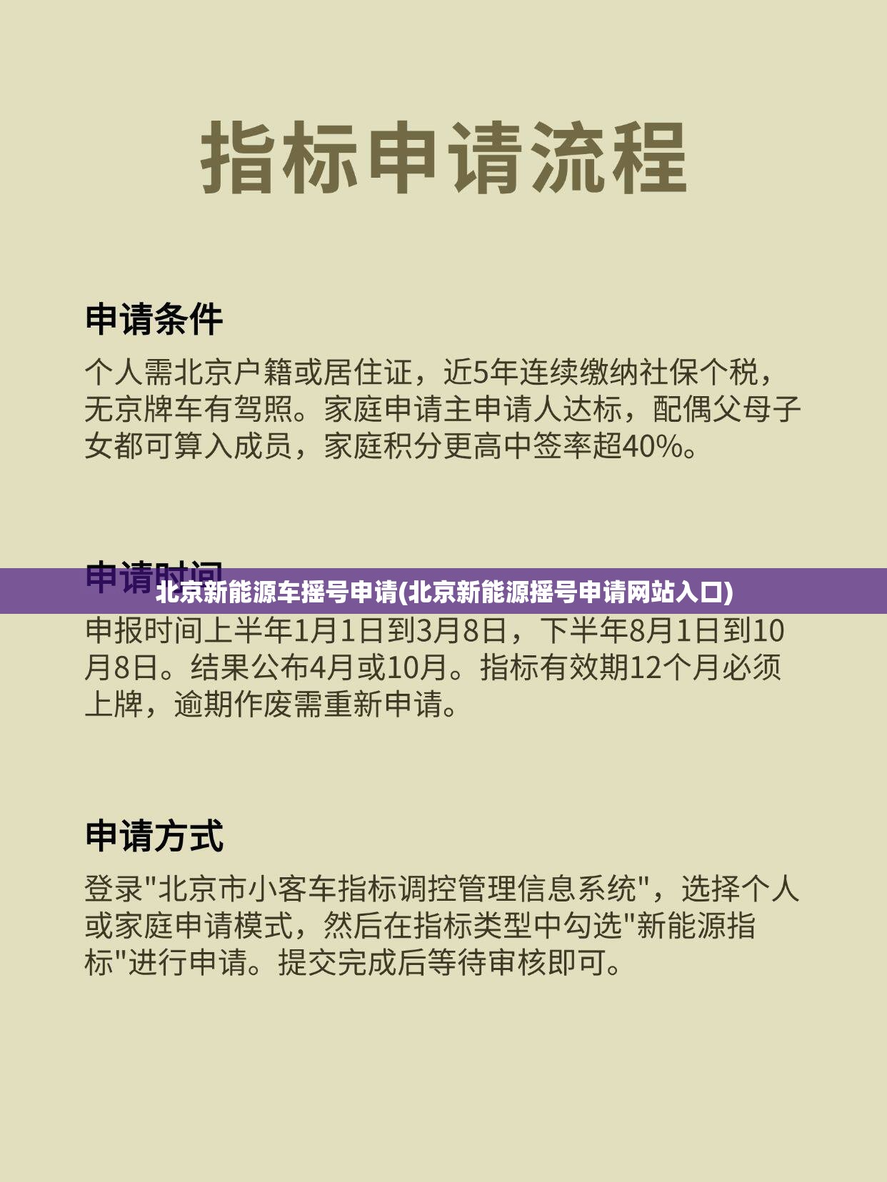 北京新能源车摇号申请(北京新能源摇号申请网站入口)