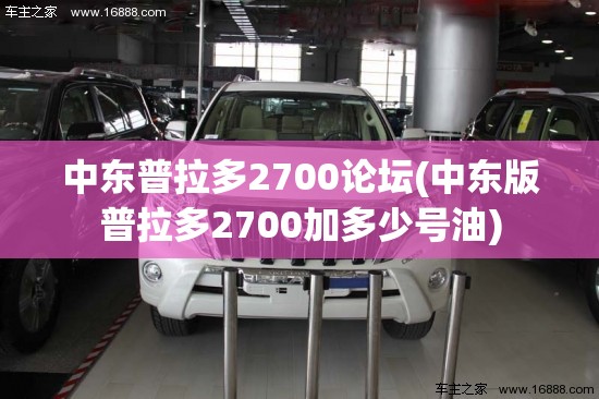 中东普拉多2700论坛(中东版普拉多2700加多少号油)