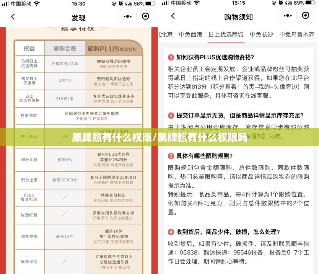 黑牌照有什么权限/黑牌照有什么权限吗
