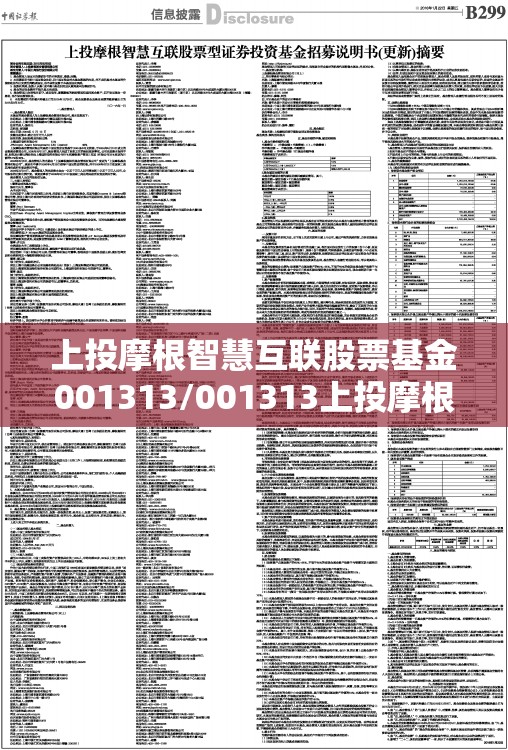 上投摩根智慧互联股票基金001313/001313上投摩根基金净值