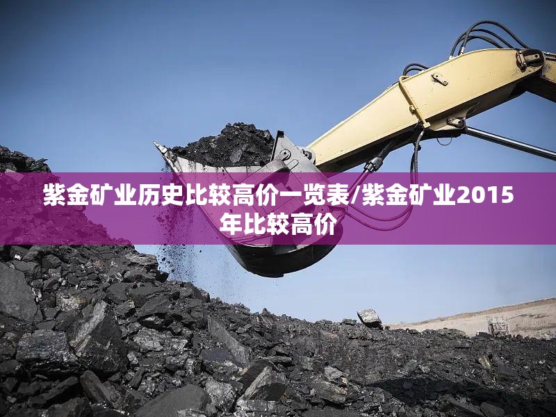 紫金矿业历史比较高价一览表/紫金矿业2015年比较高价