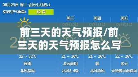 前三天的天气预报/前三天的天气预报怎么写