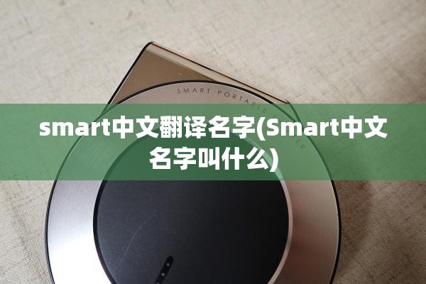 smart中文翻译名字(Smart中文名字叫什么)