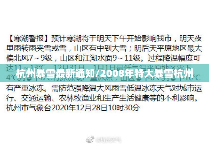 杭州暴雪最新通知/2008年特大暴雪杭州