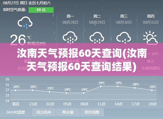 汝南天气预报60天查询(汝南天气预报60天查询结果)