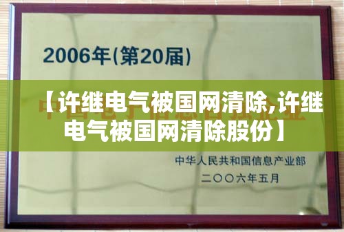 【许继电气被国网清除,许继电气被国网清除股份】