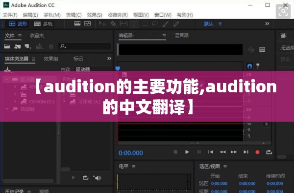 【audition的主要功能,audition的中文翻译】