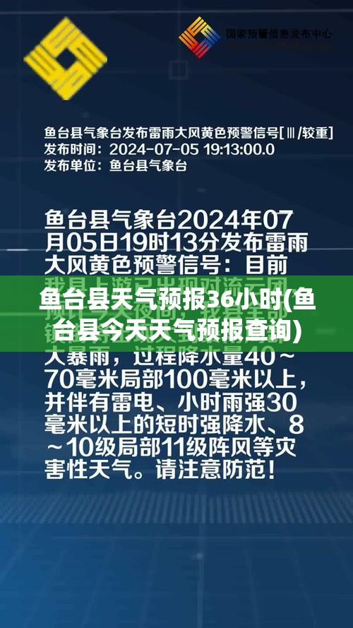 鱼台县天气预报36小时(鱼台县今天天气预报查询)