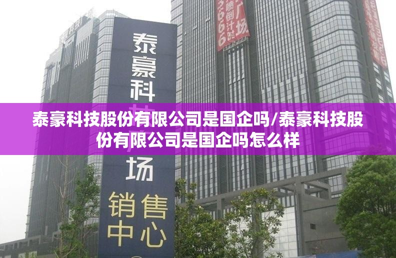 泰豪科技股份有限公司是国企吗/泰豪科技股份有限公司是国企吗怎么样