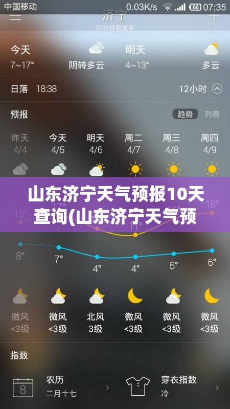 山东济宁天气预报10天查询(山东济宁天气预报15天查询最新消息视频)